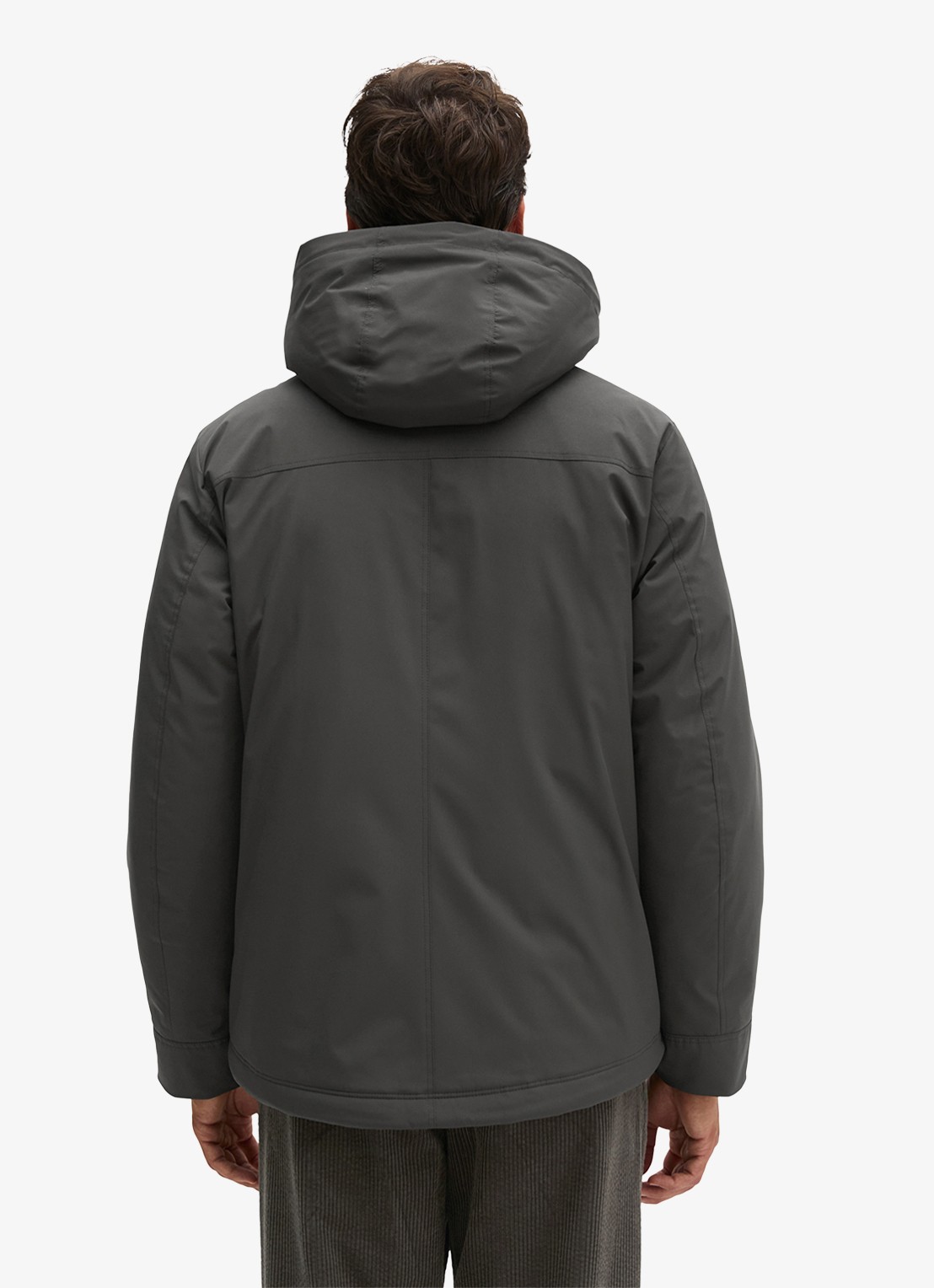 Marc O'Polo Parka met steekzakken - achterkant 3 donkergrijs