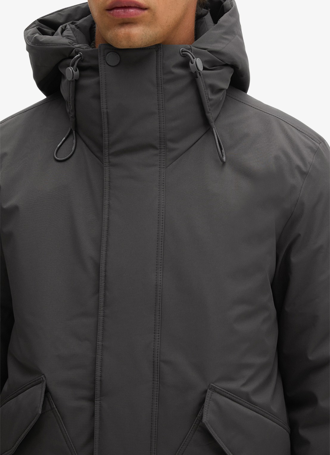 Marc O'Polo Parka met steekzakken - detail 2 donkergrijs