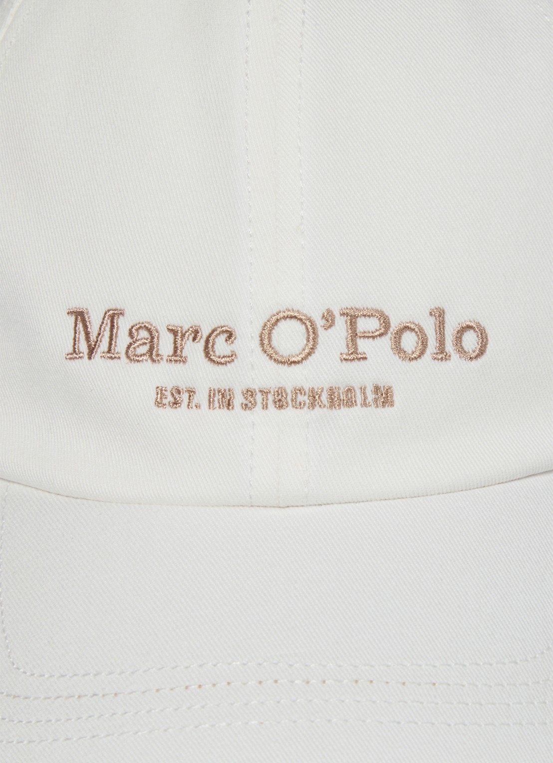 Marc O'Polo Pet met logoborduring - detail 2 white cotton-1180 / wit