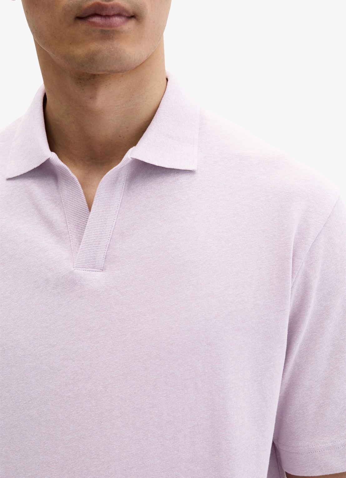 Marc O'Polo Polo in linnenblend - detail 2 lila