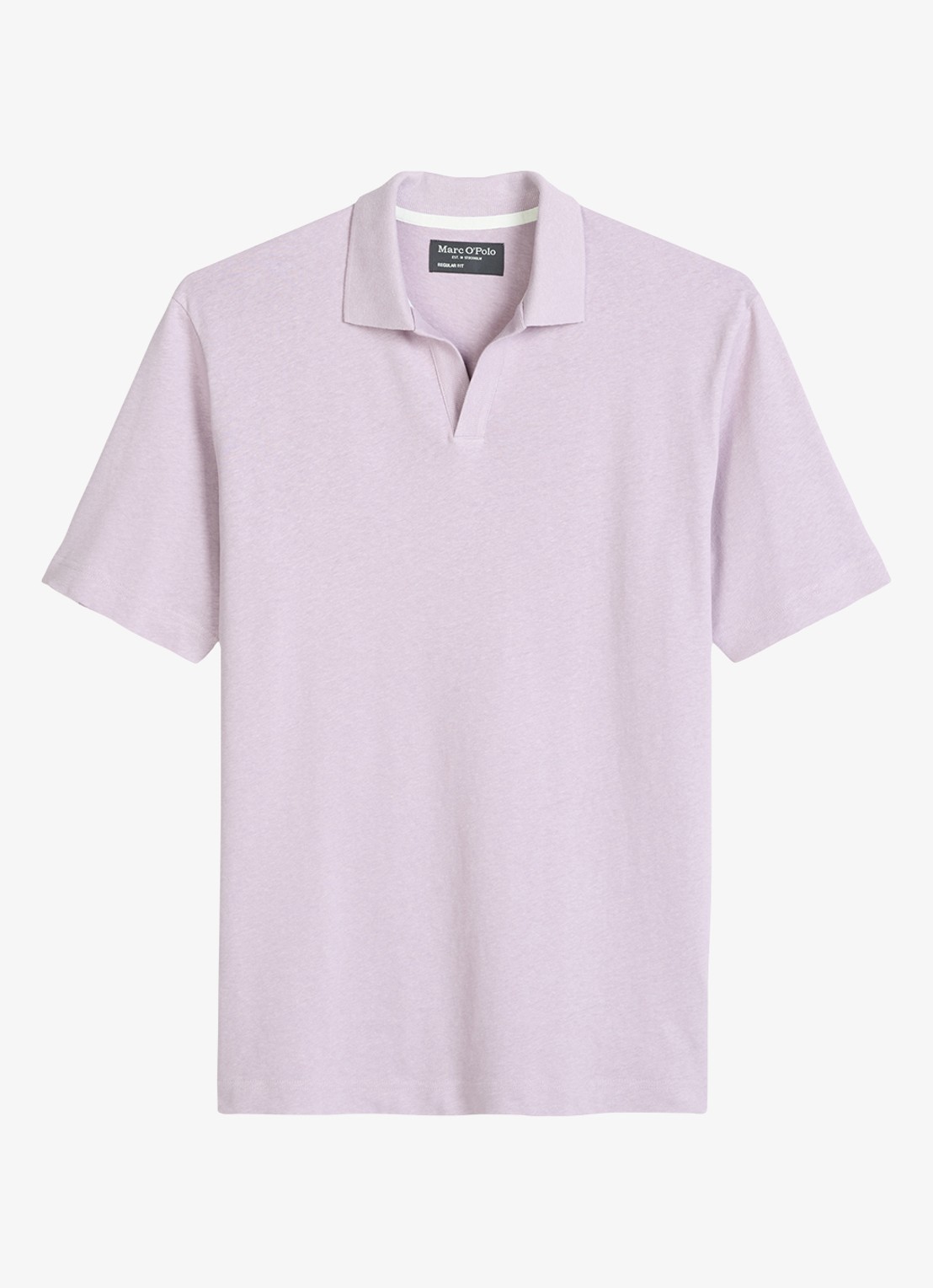Marc O'Polo Polo in linnenblend - voorkant 4 lila