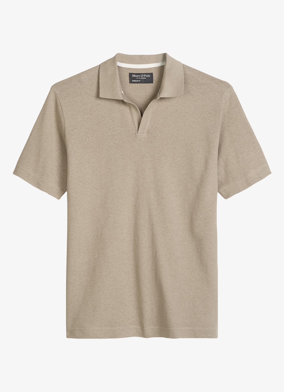Marc O'Polo Polo in linnenblend - voorkant 2 beige