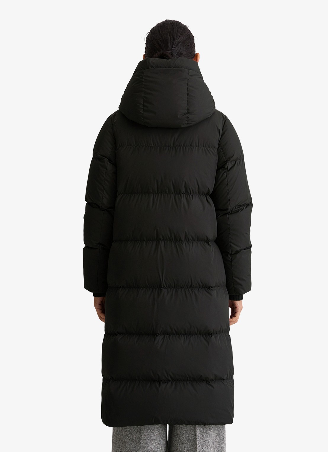 Marc O'Polo Puffer jas met capuchon - achterkant zwart