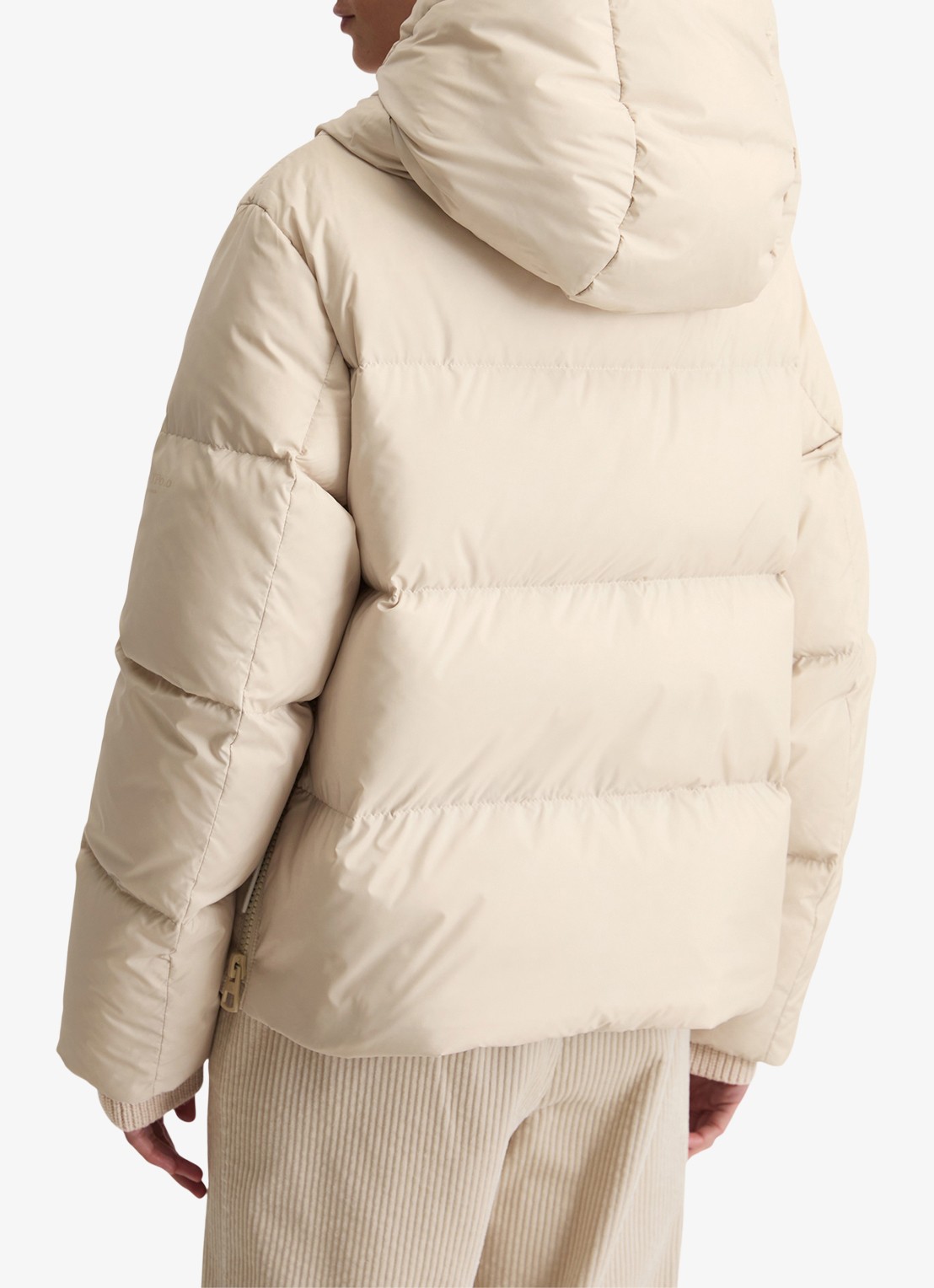 Marc O'Polo  Pufferjas met capuchon - achterkant 3 creme