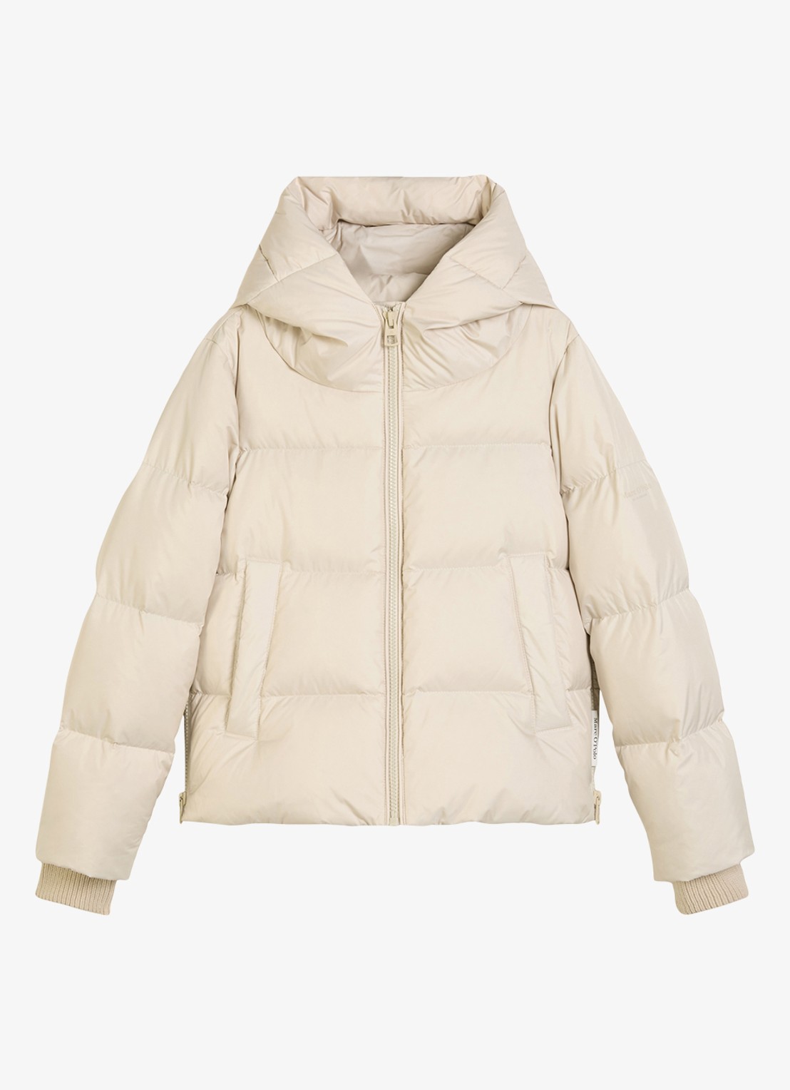 Marc O'Polo  Pufferjas met capuchon - voorkant creme
