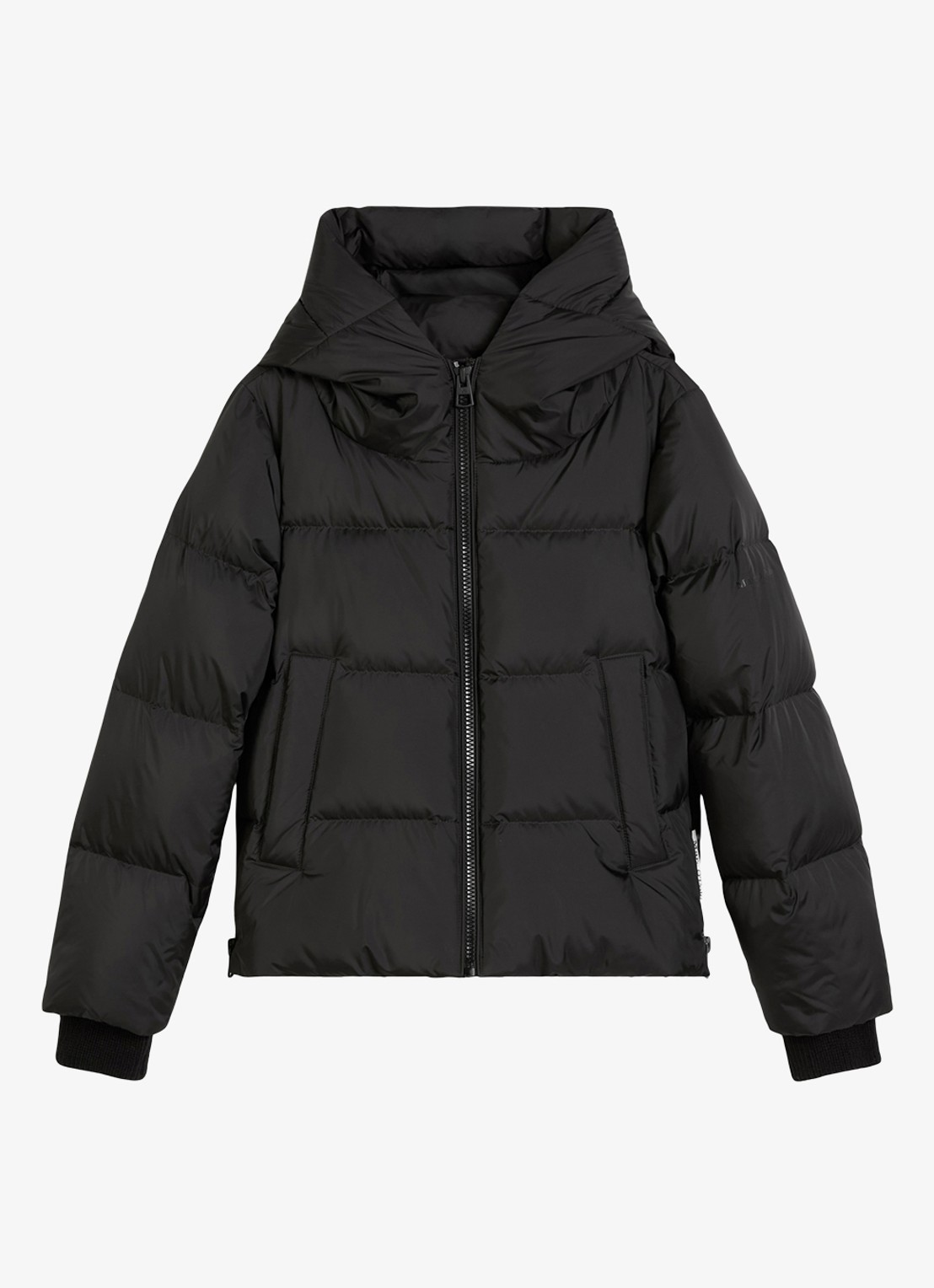 Marc O'Polo  Pufferjas met capuchon - voorkant 4 zwart