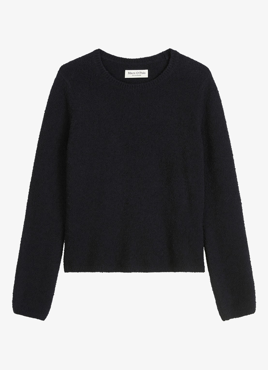 Marc O'Polo Pullover in lama wolblend - voorkant donkerblauw
