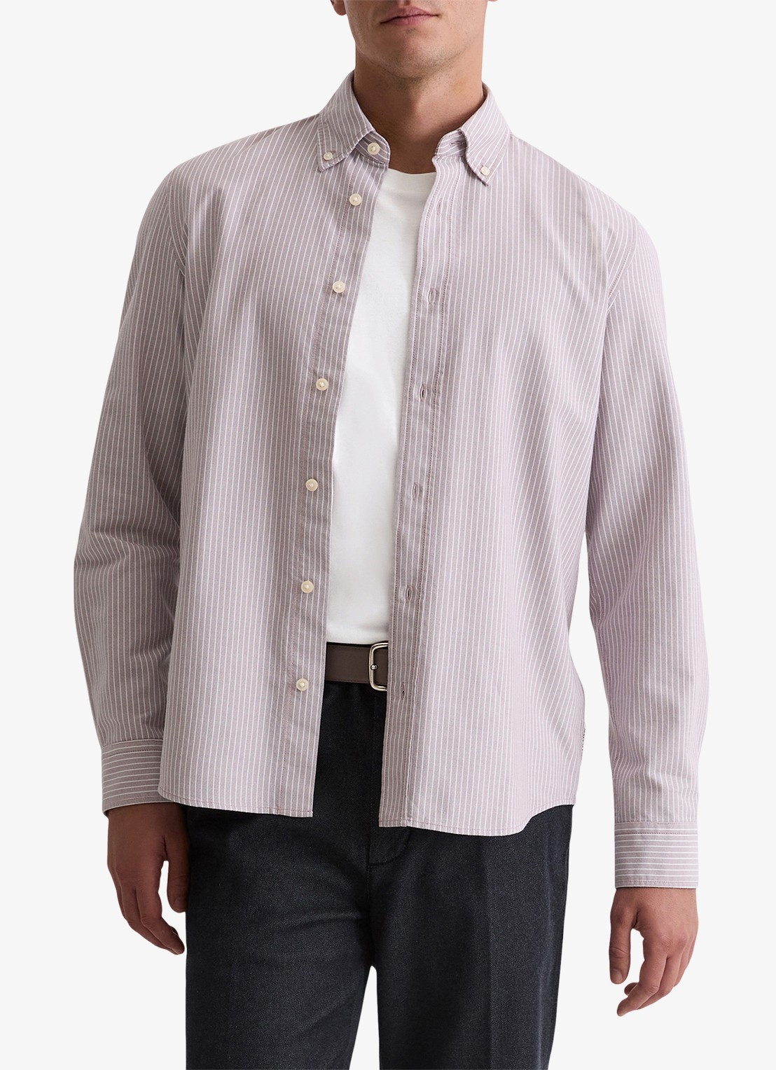 Marc O'Polo Regular fit overhemd met streepprint - detail 3 violet