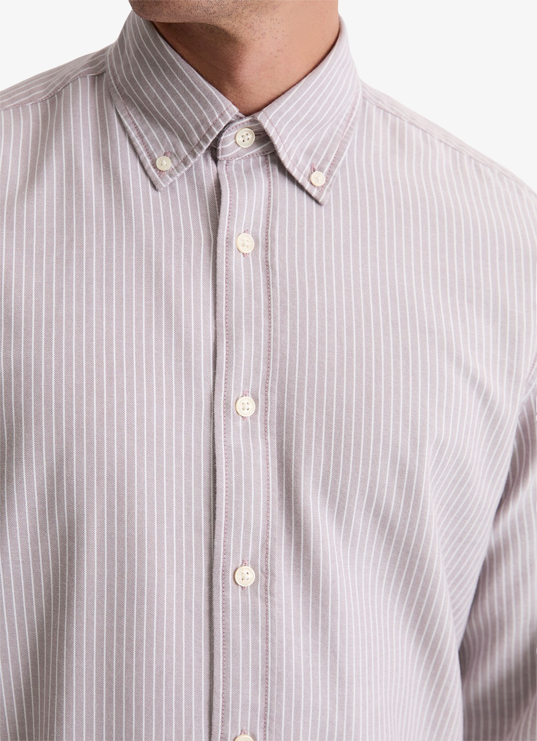 Marc O'Polo Regular fit overhemd met streepprint - detail 4 violet