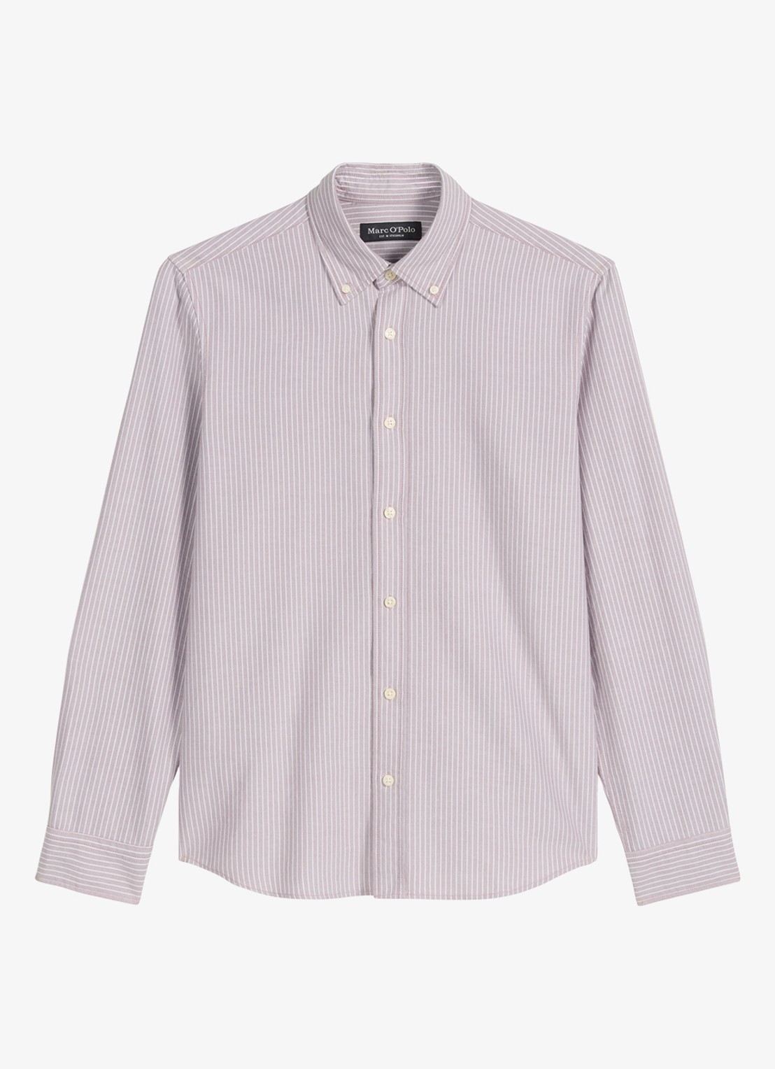 Marc O'Polo Regular fit overhemd met streepprint - voorkant violet