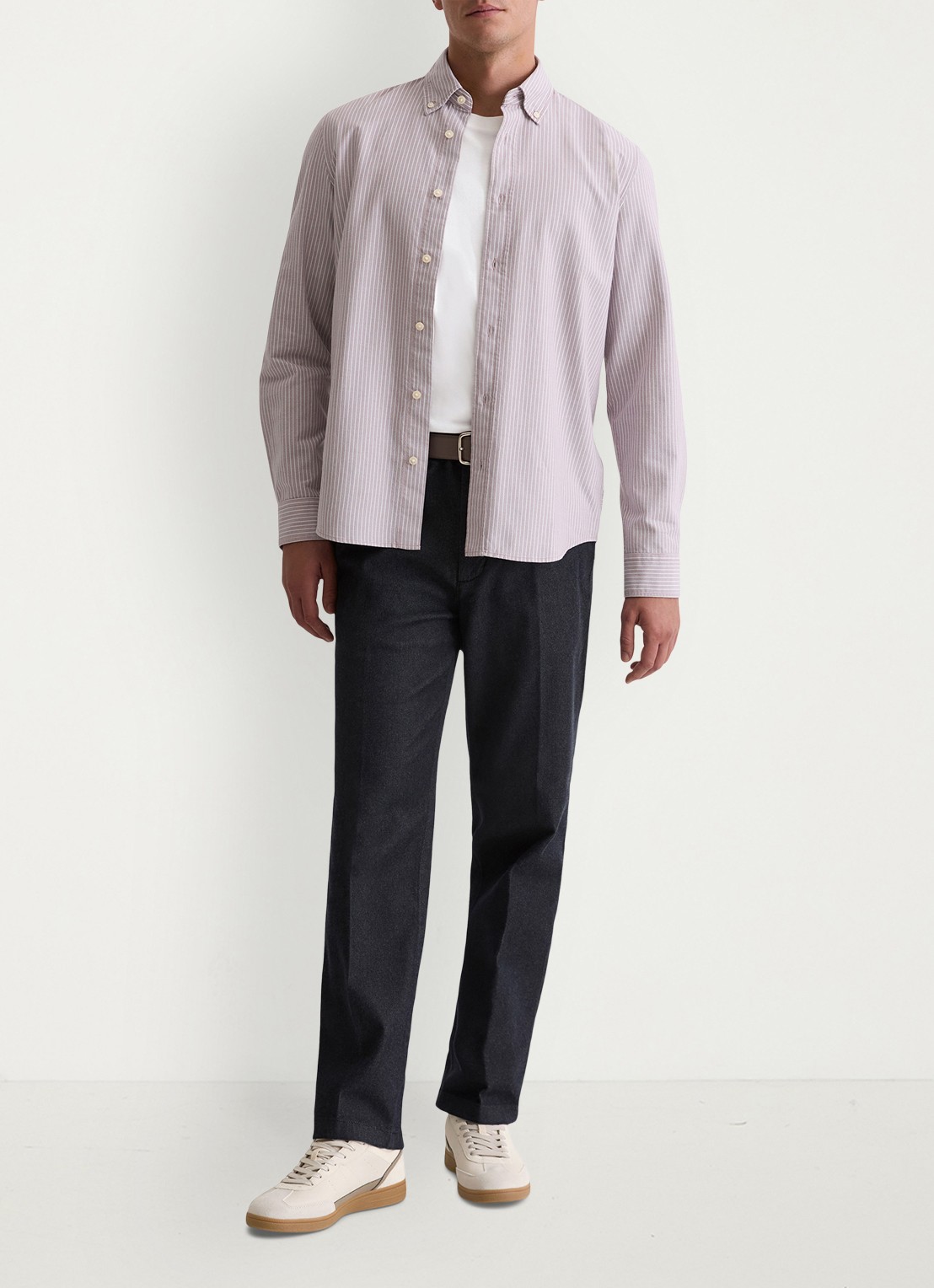 Marc O'Polo Regular fit overhemd met streepprint - voorkant 2 violet