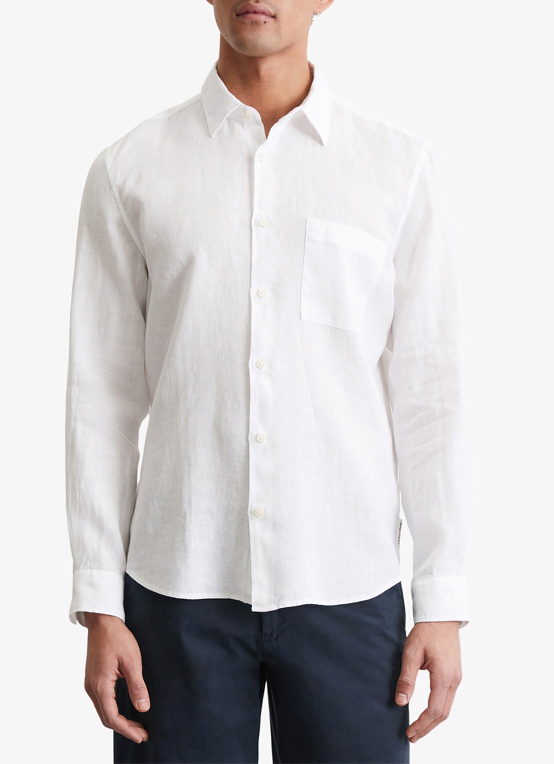 Marc O'Polo Regular fit overhemd van linnen - detail 6 wit