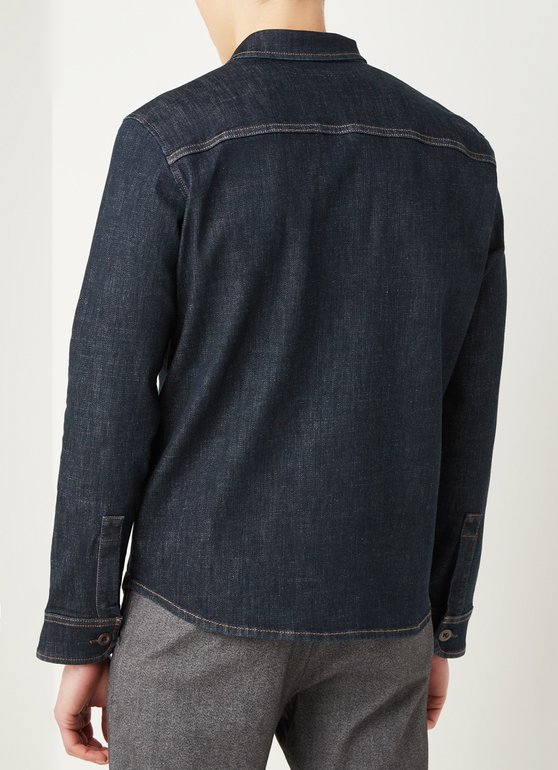 Marc O'Polo Regular fit overshirt van denim - achterkant jeans