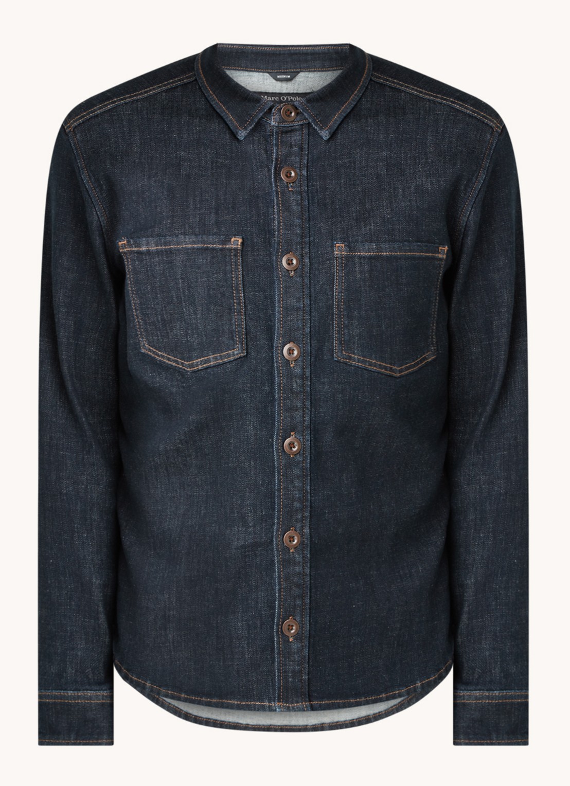 Marc O'Polo Regular fit overshirt van denim - voorkant 3 jeans