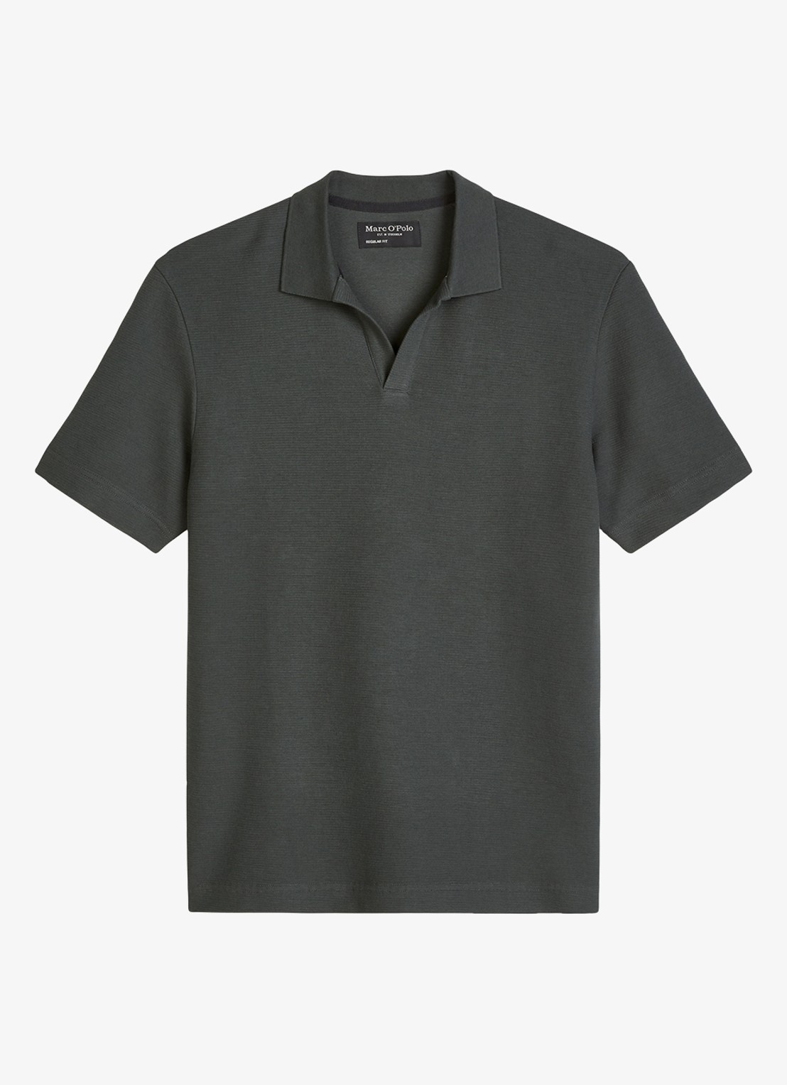 Marc O'Polo Regular fit polo - voorkant 2 donkergrijs