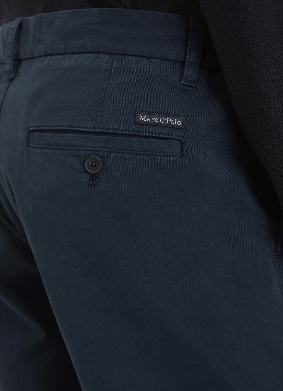 Marc O'Polo Reso straight fit korte broek van  katoen - detail 4 dark navy-898 / blauw
