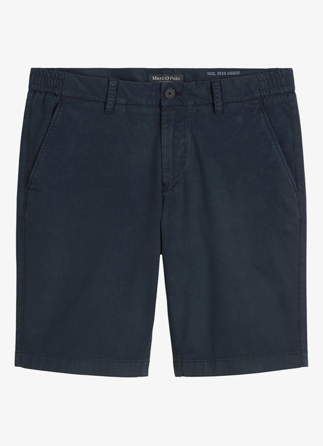 Marc O'Polo Reso straight fit korte broek van  katoen - voorkant 2 dark navy-898 / blauw