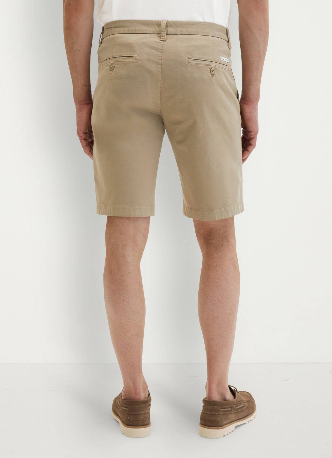 Marc O'Polo Reso straight fit korte broek van  katoen - achterkant charleston gray-2124 / grijs