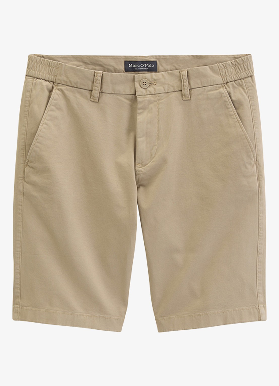 Marc O'Polo Reso straight fit korte broek van  katoen - voorkant 4 charleston gray-2124 / grijs