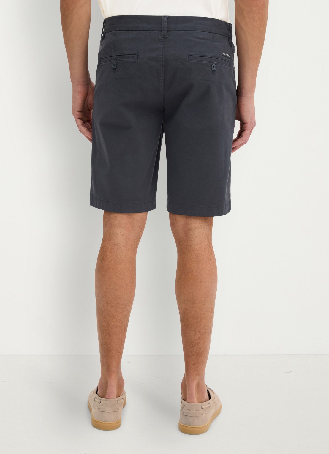 Marc O'Polo Reso straight fit korte broek van  katoen - achterkant 3 dark navy-4131