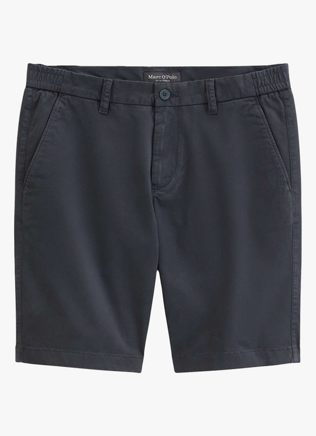 Marc O'Polo Reso straight fit korte broek van  katoen - voorkant 4 dark navy-4131