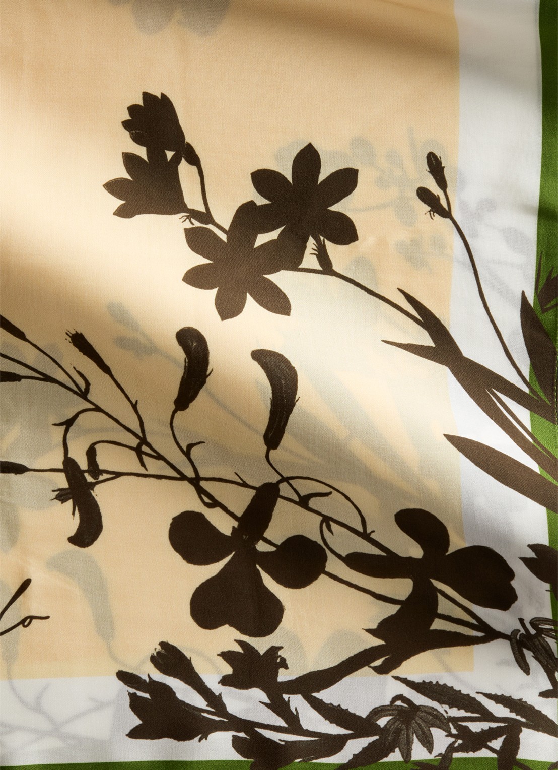 Marc O'Polo Sjaal met bloemenprint 85 cm x 85 cm - detail light beige multi 04 / beige