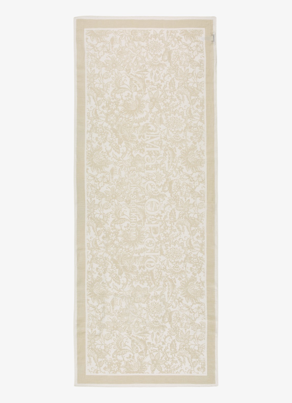 Marc O'Polo Sjaal met bloemenprint - voorkant 2 beige