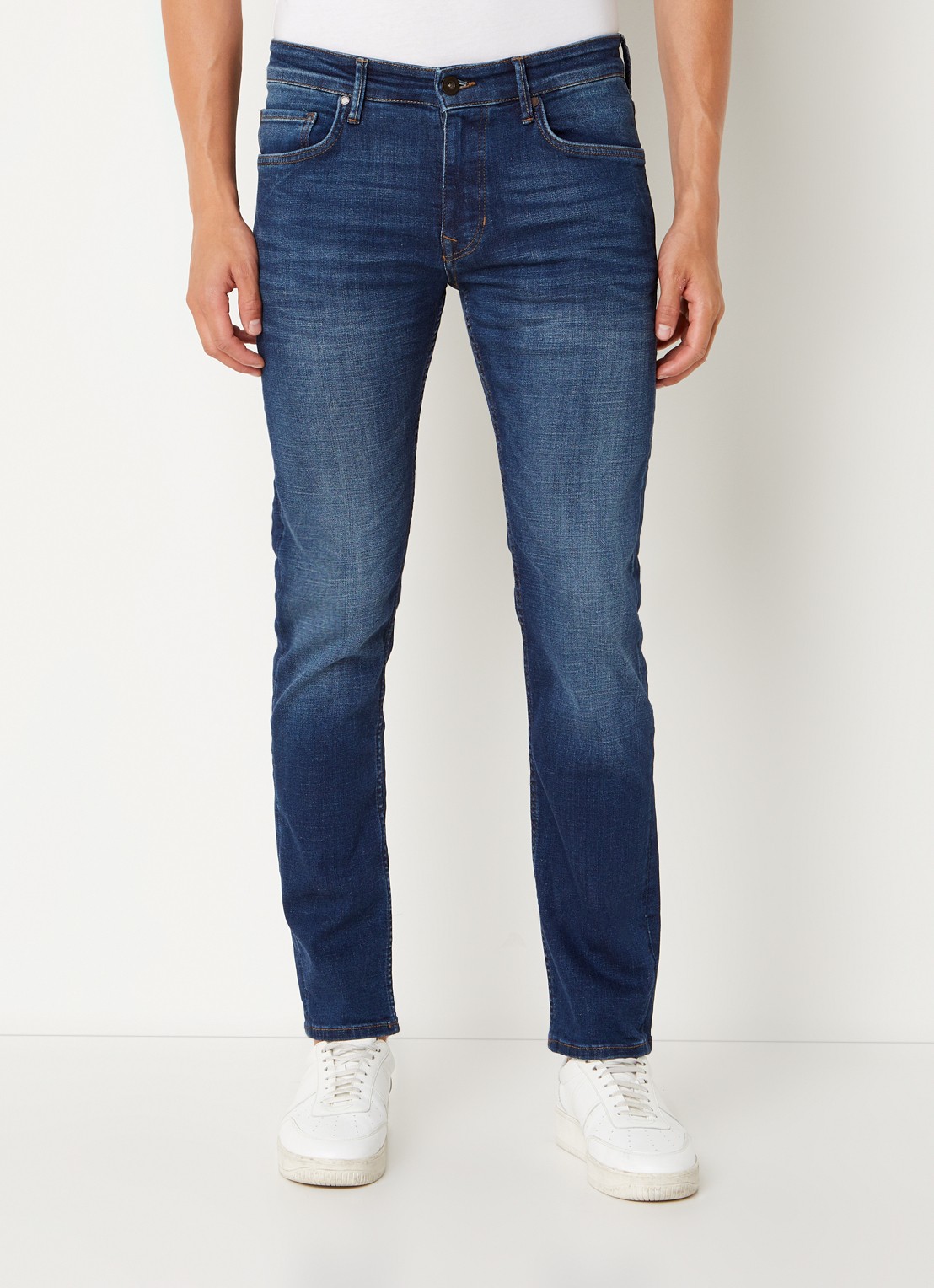 Marc O'Polo Skinny fit jeans met donkere wassing - detail 2 indigo