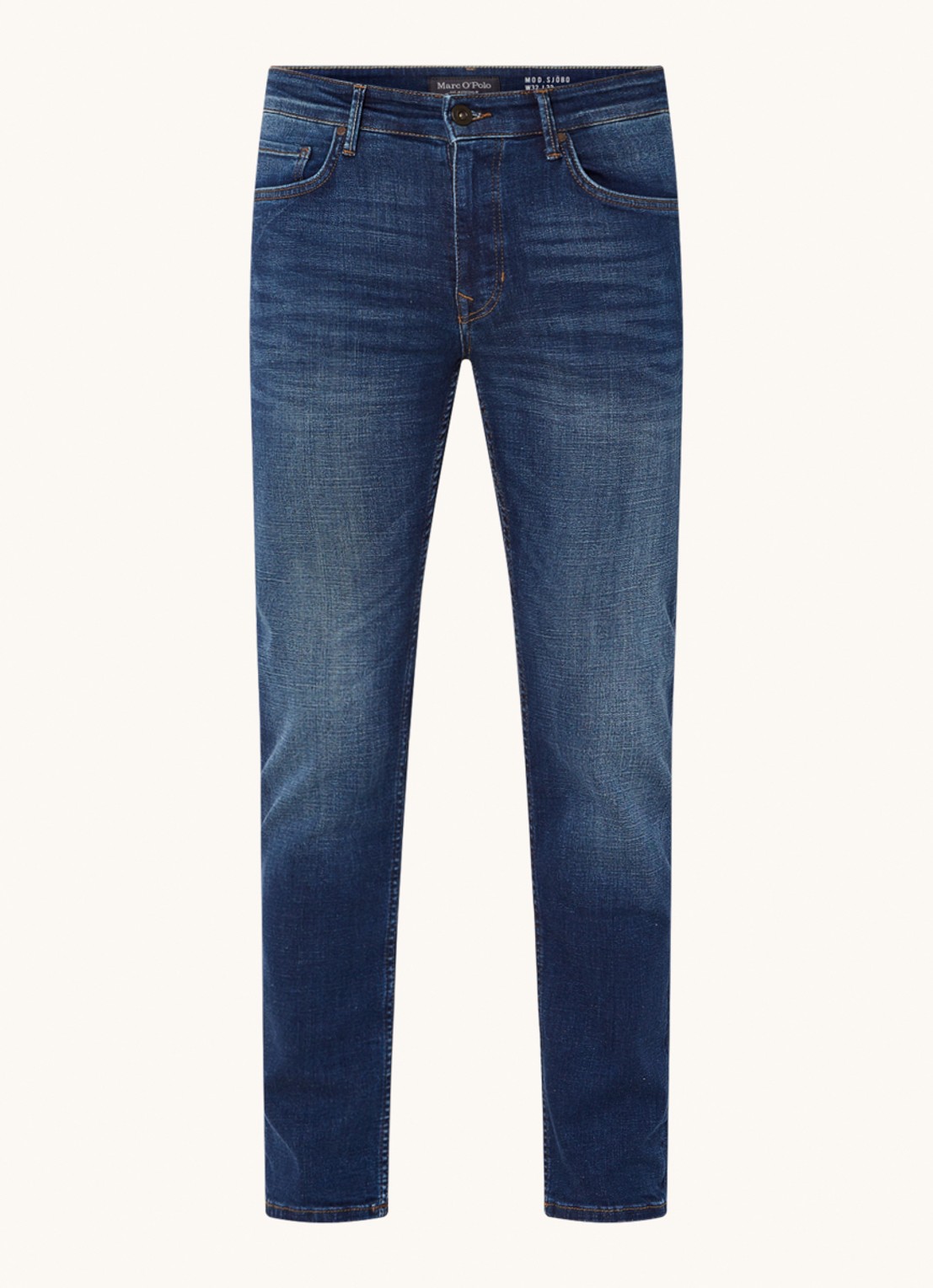Marc O'Polo Skinny fit jeans met donkere wassing - voorkant 4 indigo