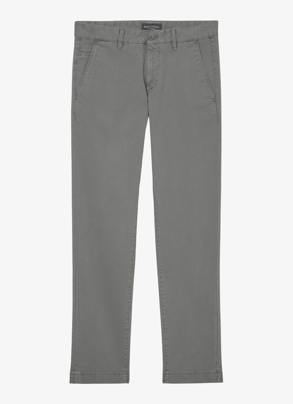 Marc O'Polo Stig shaped fit chino met stretch - voorkant grijs