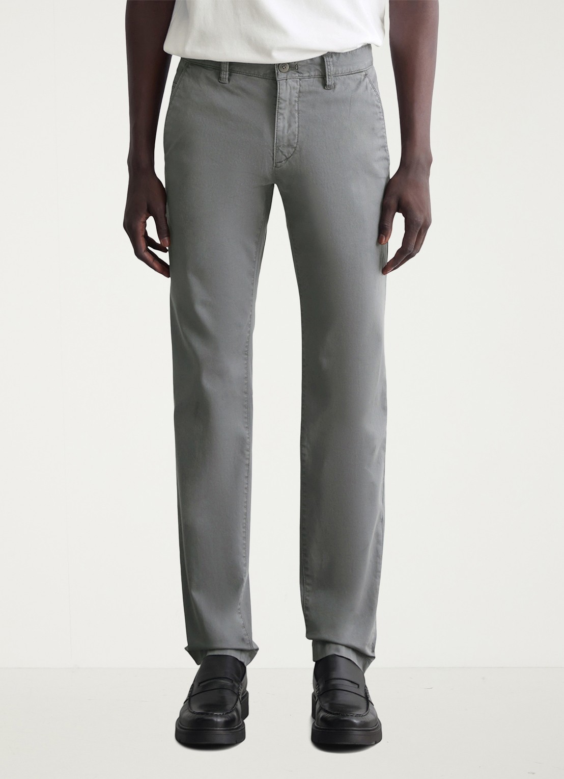 Marc O'Polo Stig shaped fit chino met stretch - voorkant 2 grijs