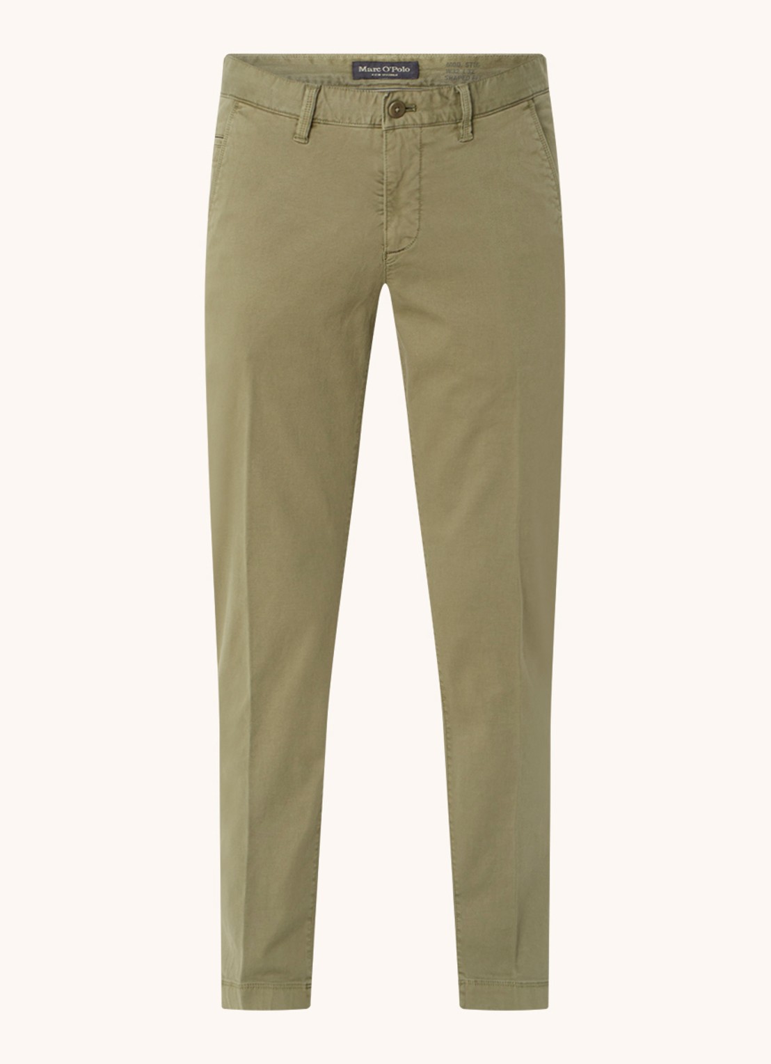 Marc O'Polo Stig shaped fit chino met stretch - voorkant 4 groen