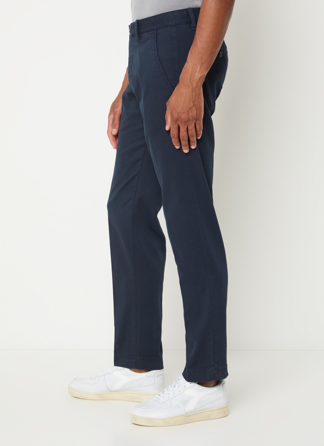 Marc O'Polo Stig shaped fit chino met stretch - detail 8 blauw