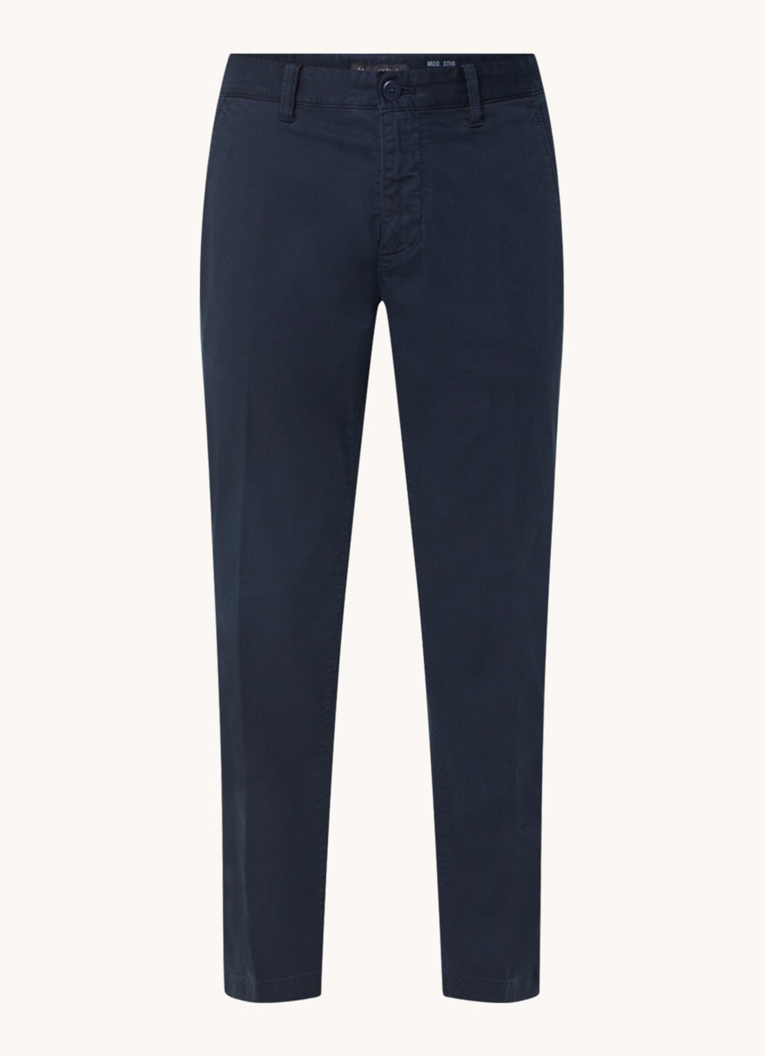 Marc O'Polo Stig shaped fit chino met stretch - voorkant 3 blauw