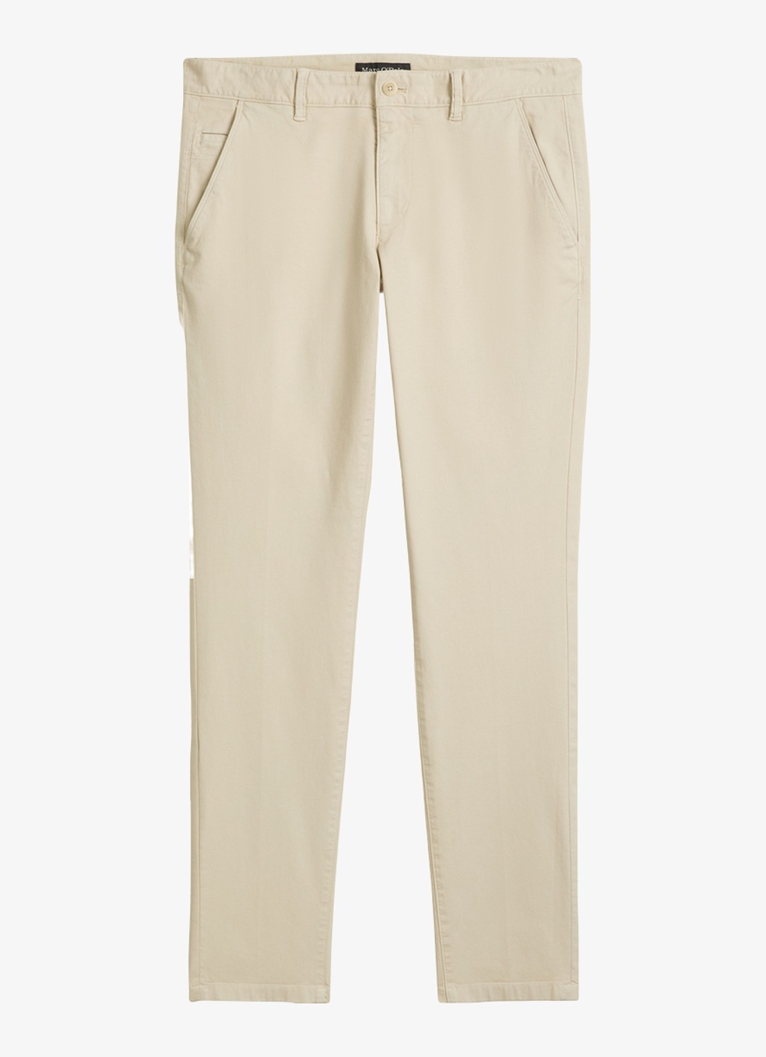 Marc O'Polo Stig shaped fit chino met stretch - voorkant 4 lichtgrijs