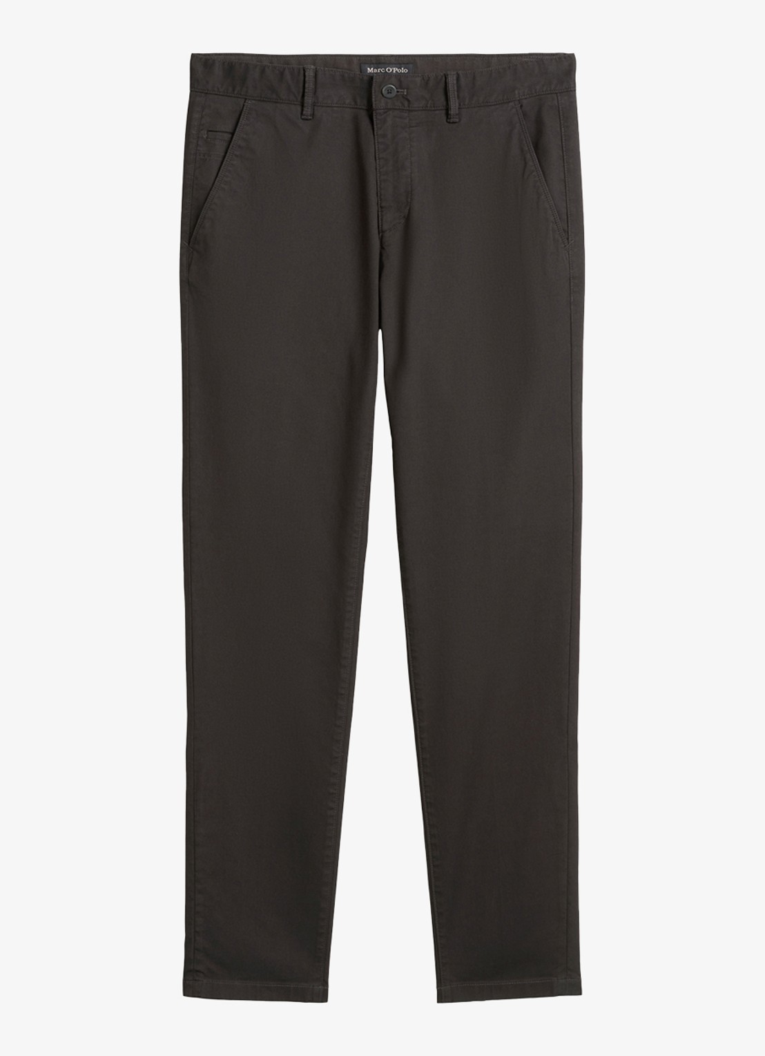 Marc O'Polo Stig shaped fit chino met stretch - voorkant 4 donkergrijs