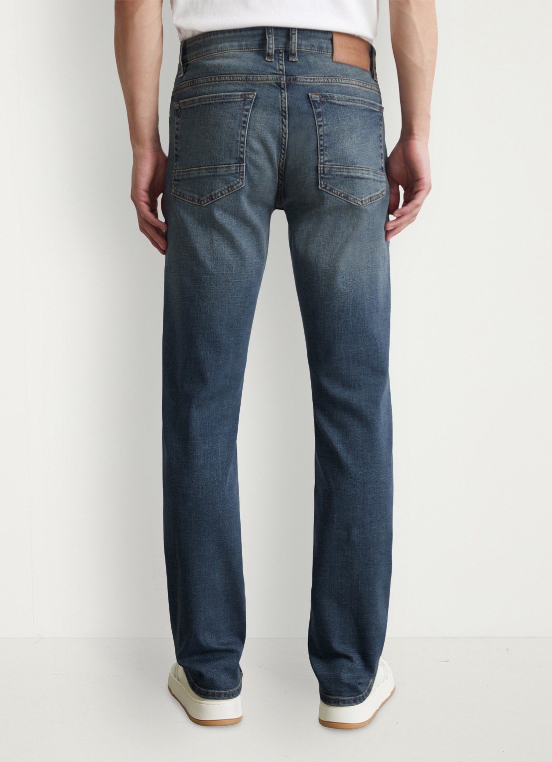Marc O'Polo Straight leg jeans met donkere wassing - achterkant 2 deep indigo vintage-089 / blauw