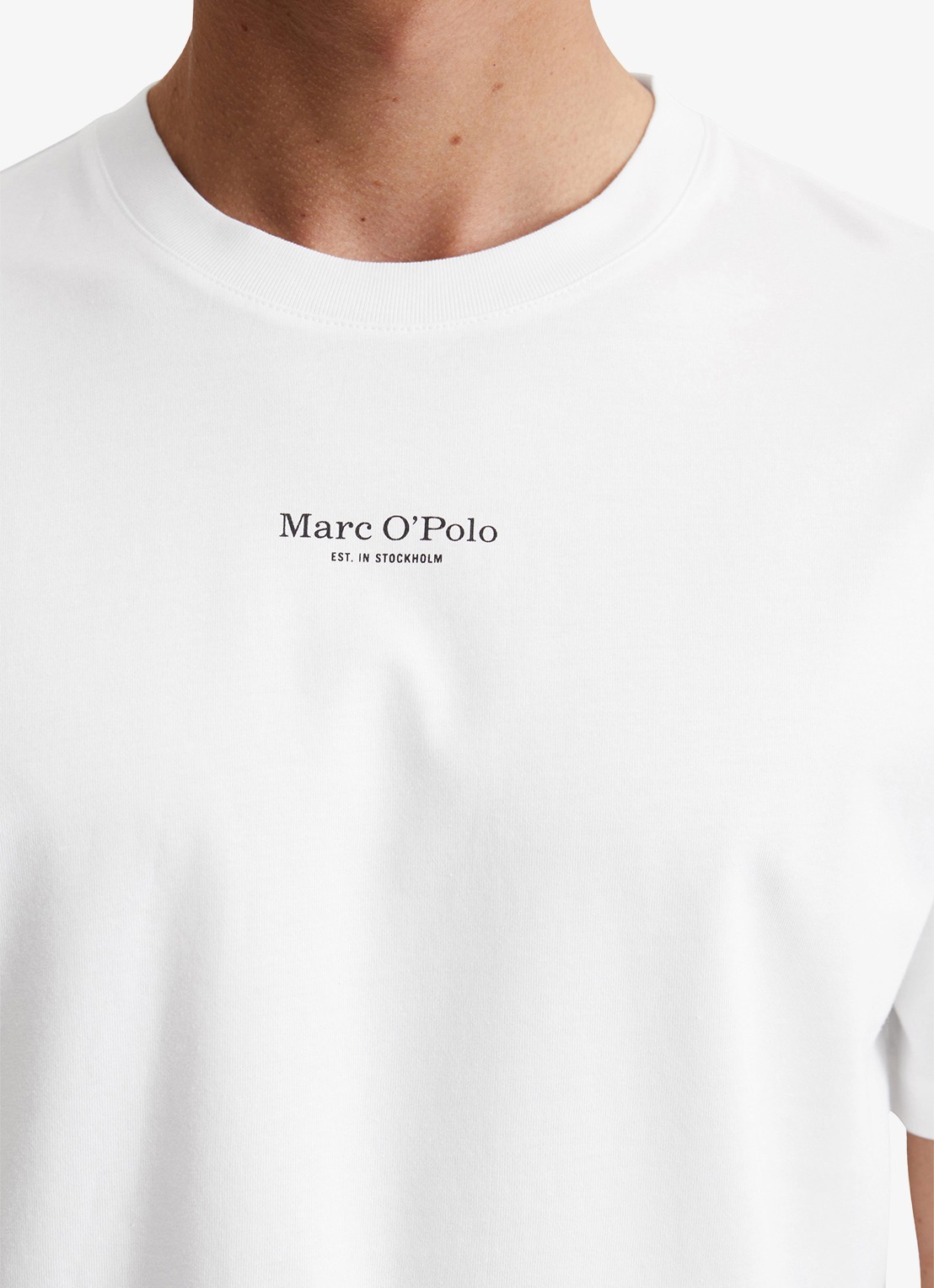Marc O'Polo T-shirt met logo - detail 5 wit