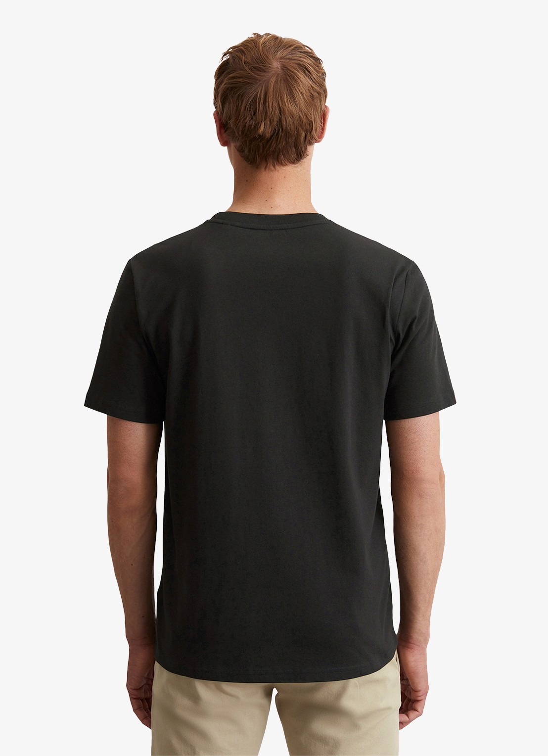 Marc O'Polo T-shirt met logo - achterkant 2 zwart