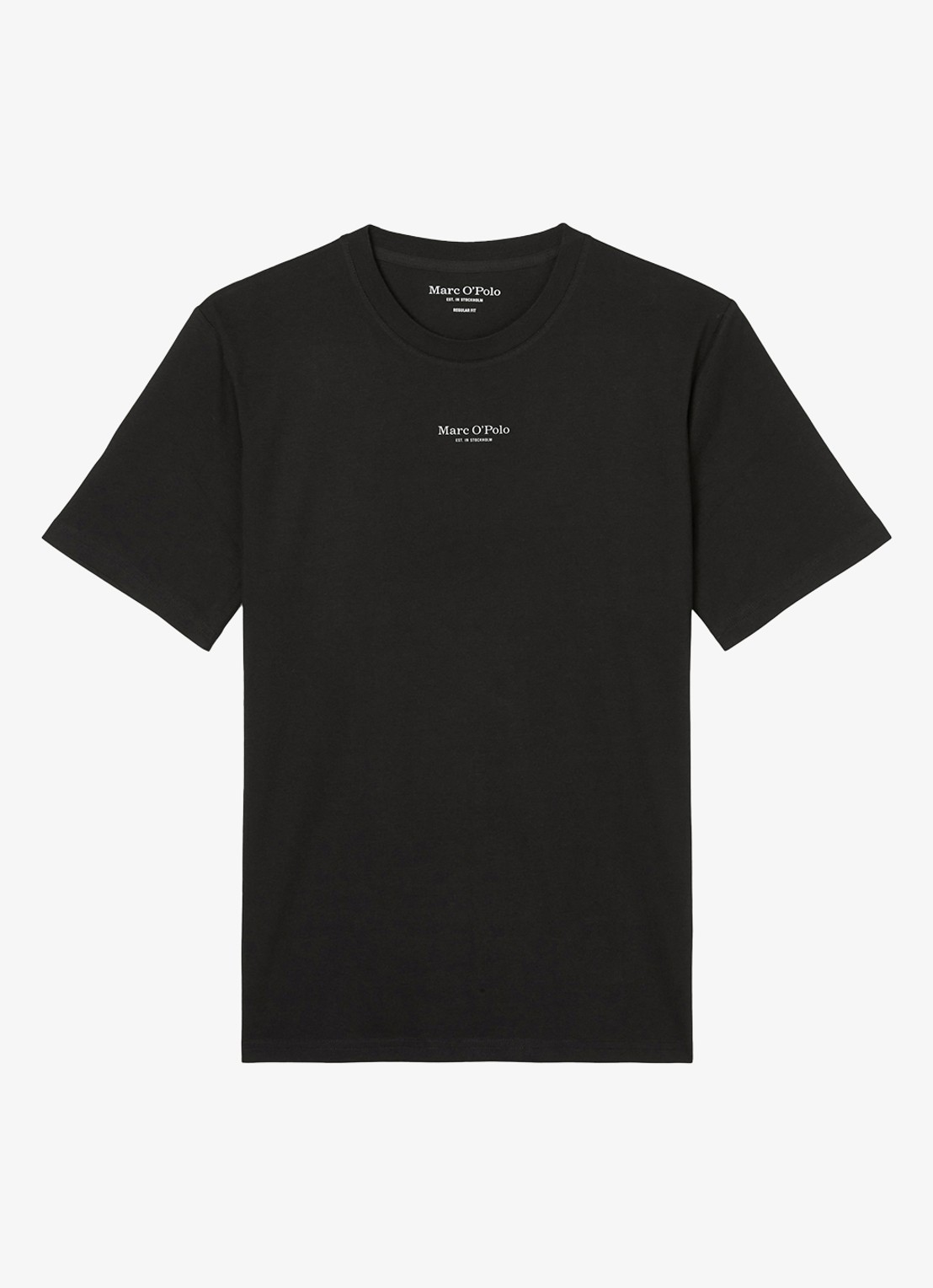 Marc O'Polo T-shirt met logo - voorkant zwart