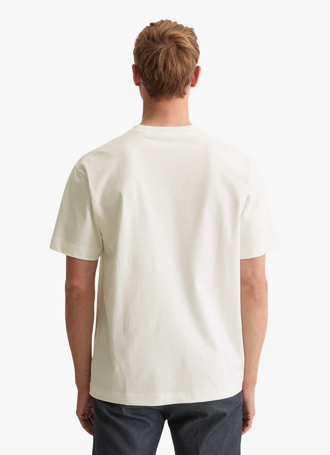 Marc O'Polo T-shirt met logo - achterkant wit