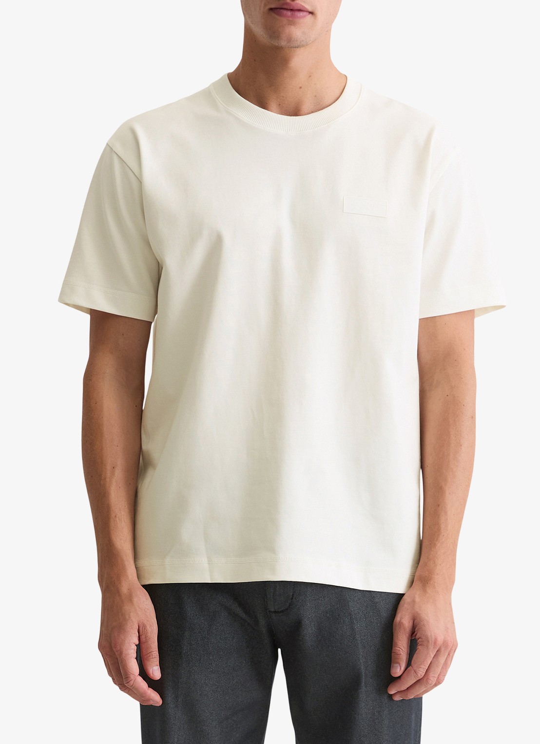 Marc O'Polo T-shirt met logo - detail 4 wit