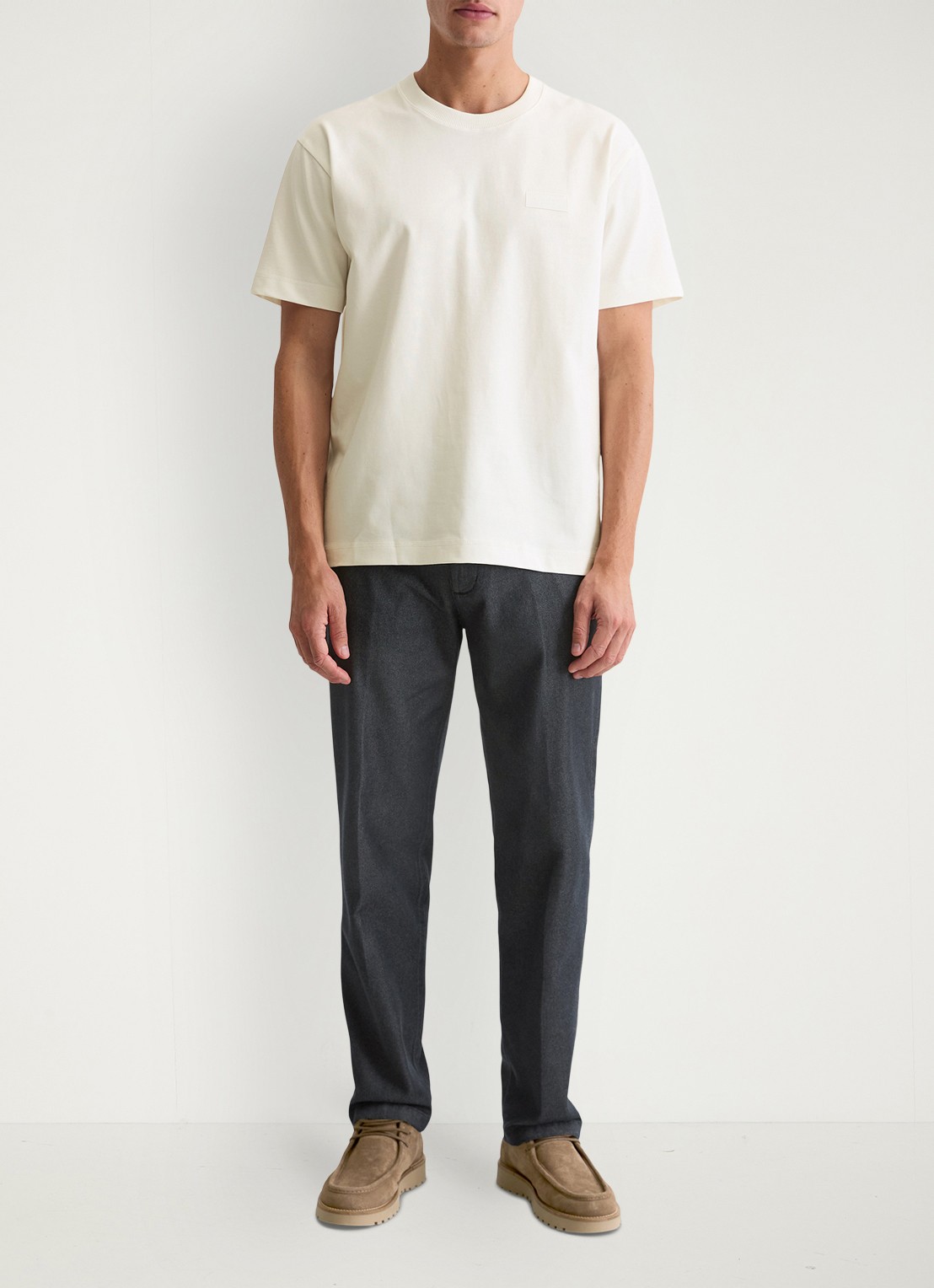 Marc O'Polo T-shirt met logo - voorkant 3 wit