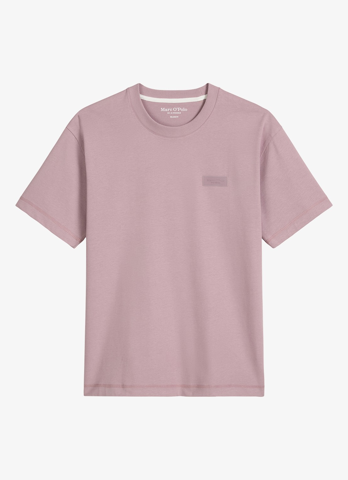 Marc O'Polo T-shirt met logo - voorkant 4 lichtroze