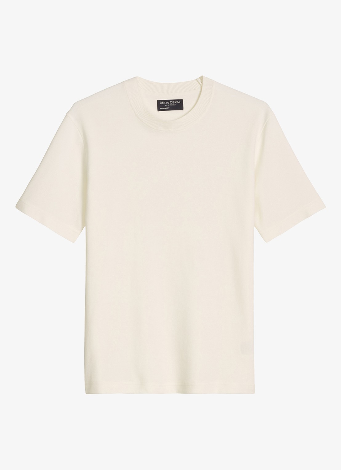 Marc O'Polo T-shirt met logo - voorkant 2 silky white-1183 / wit