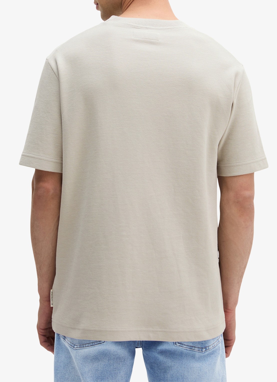 Marc O'Polo T-shirt met logo - achterkant grey kit-0922 / grijs