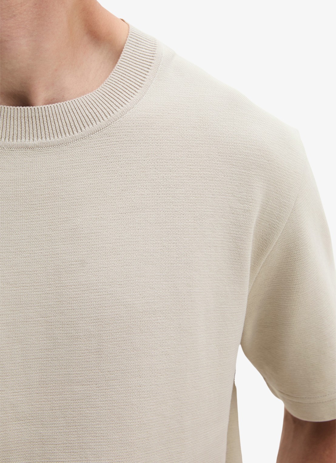 Marc O'Polo T-shirt met logo - detail 5 grey kit-0922 / grijs