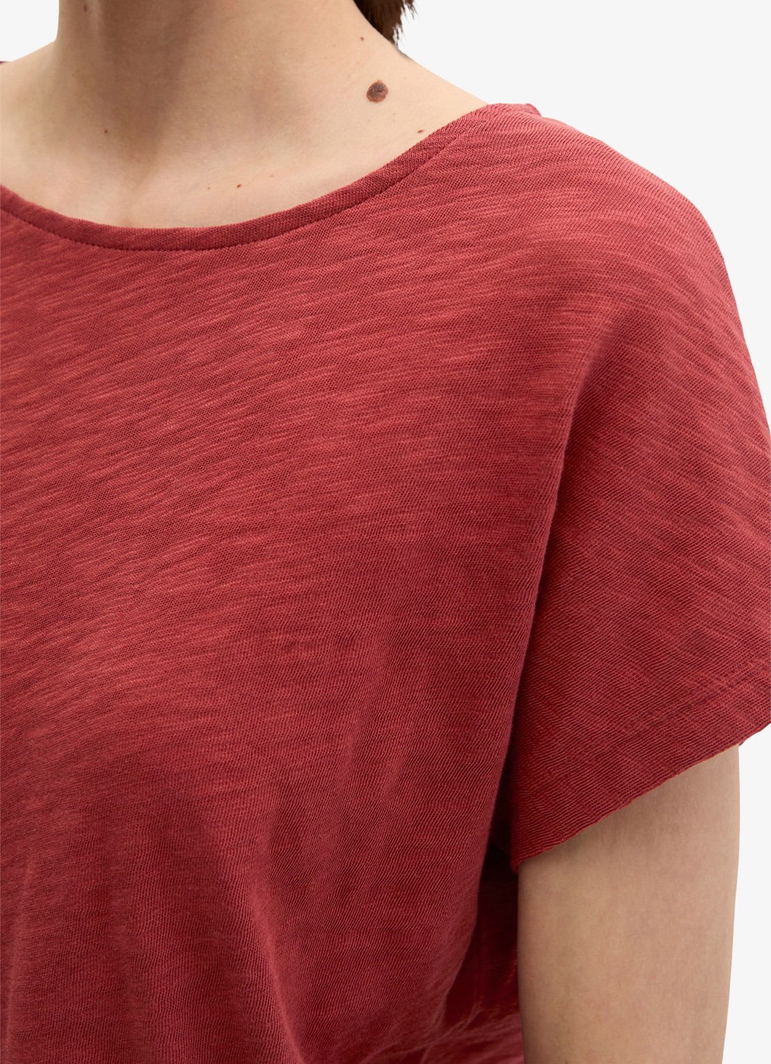 Marc O'Polo T-shirt met logoborduring - detail 5 tall poppy-6896 / paars