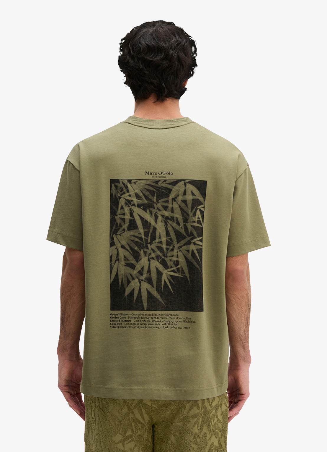 Marc O'Polo T-shirt met logoprint - achterkant fresh seaweed-2945 / groen