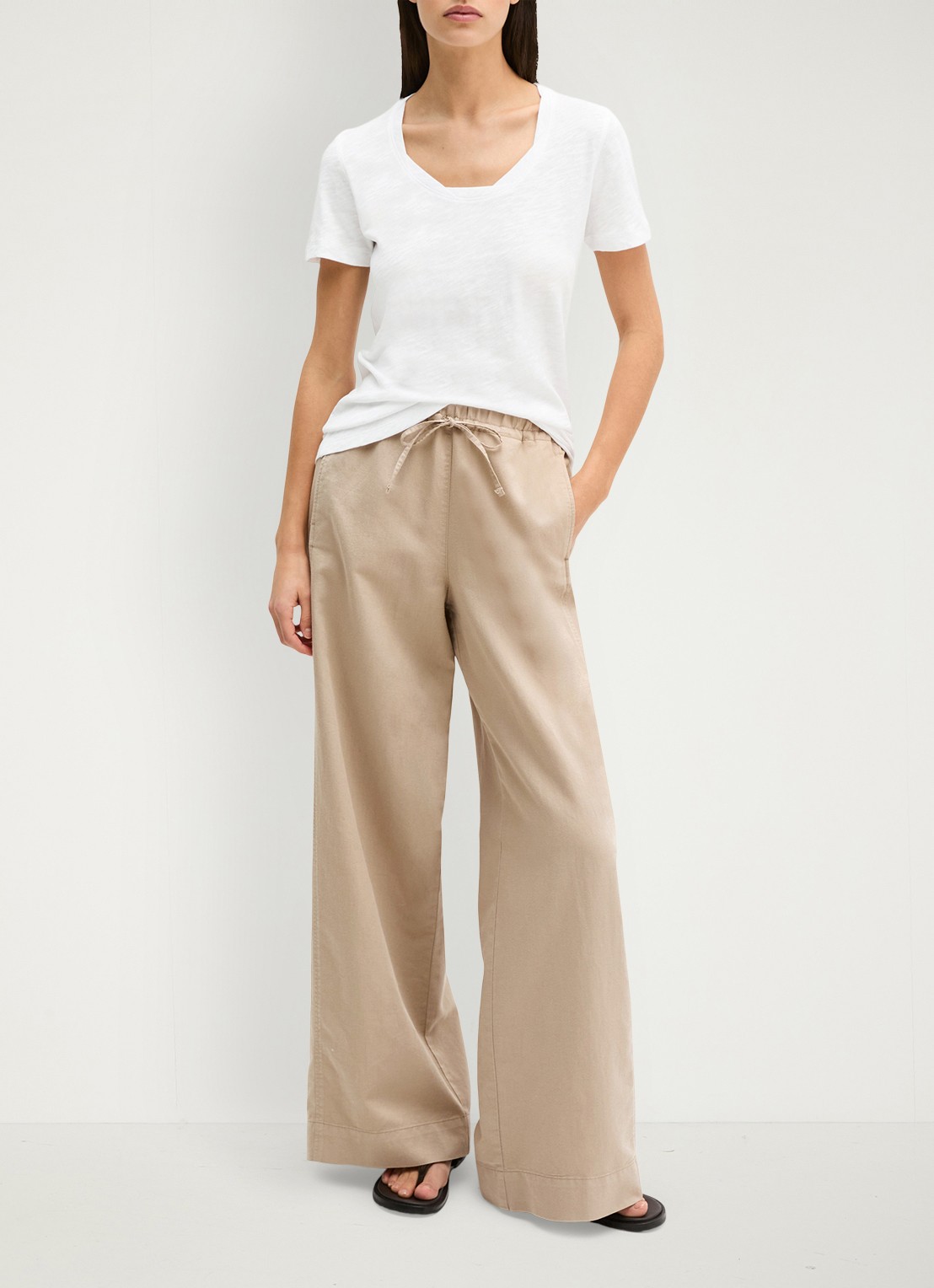 Marc O'Polo T-shirt met ronde hals - voorkant 2 wit